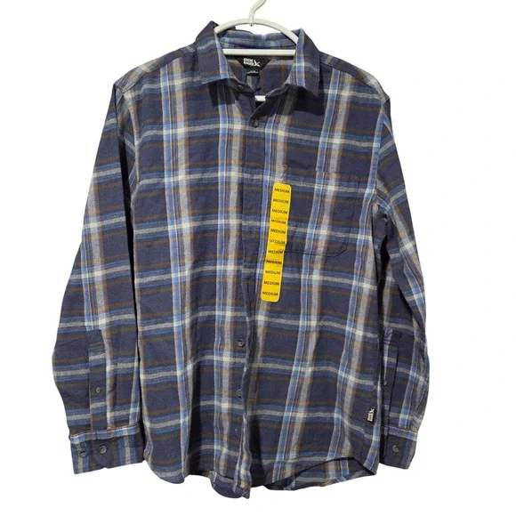 Eddie Bauer Mens Medium Flannel Shirt Long Sleeve Plaid Button Up - Picture 2 of 10